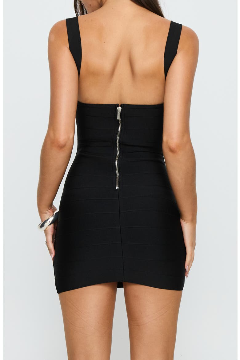 Justina Sleeveless Bandage Minidress, Alternate, color, BLACK