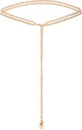 Ettika Imitation Pearl Chain Belt