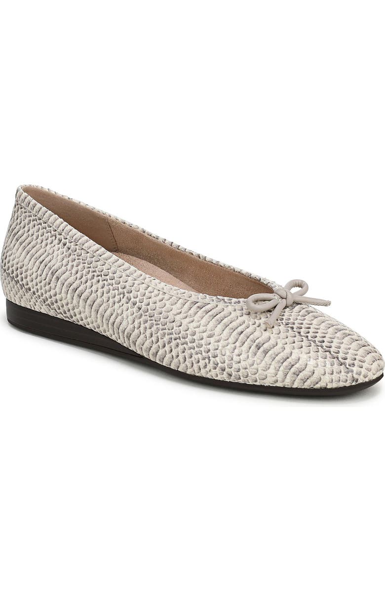 Vionic Larissa Ballet Flat, Main, color, Ivory Python Leather