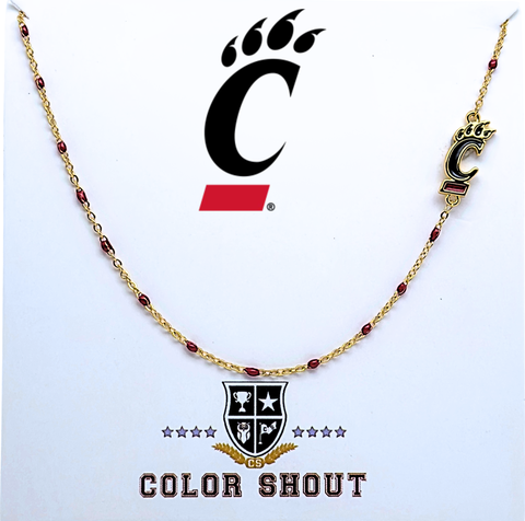 University of Cincinatti Side Necklace