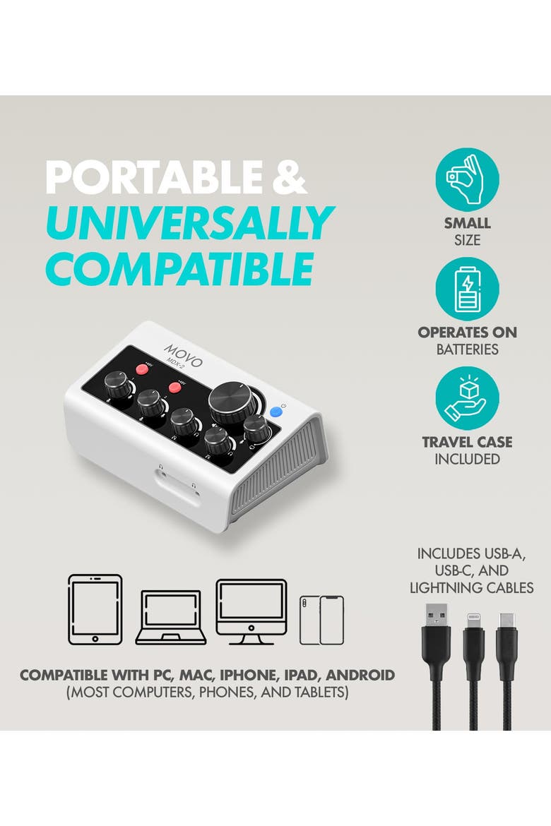 Pro Portable Podcast Equipment Bundle for iPhone/Android Phone  with  Interface, 2 UM6 Dynamic Mics, 2 Headphones, 2 Boom Arms, Alternate, color, Black