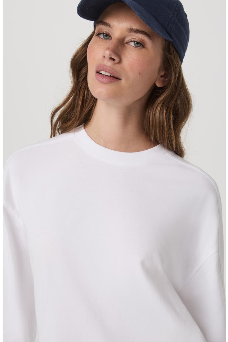 Long Sleeve Heavyweight Cotton T-Shirt, Alternate, color, WHITE