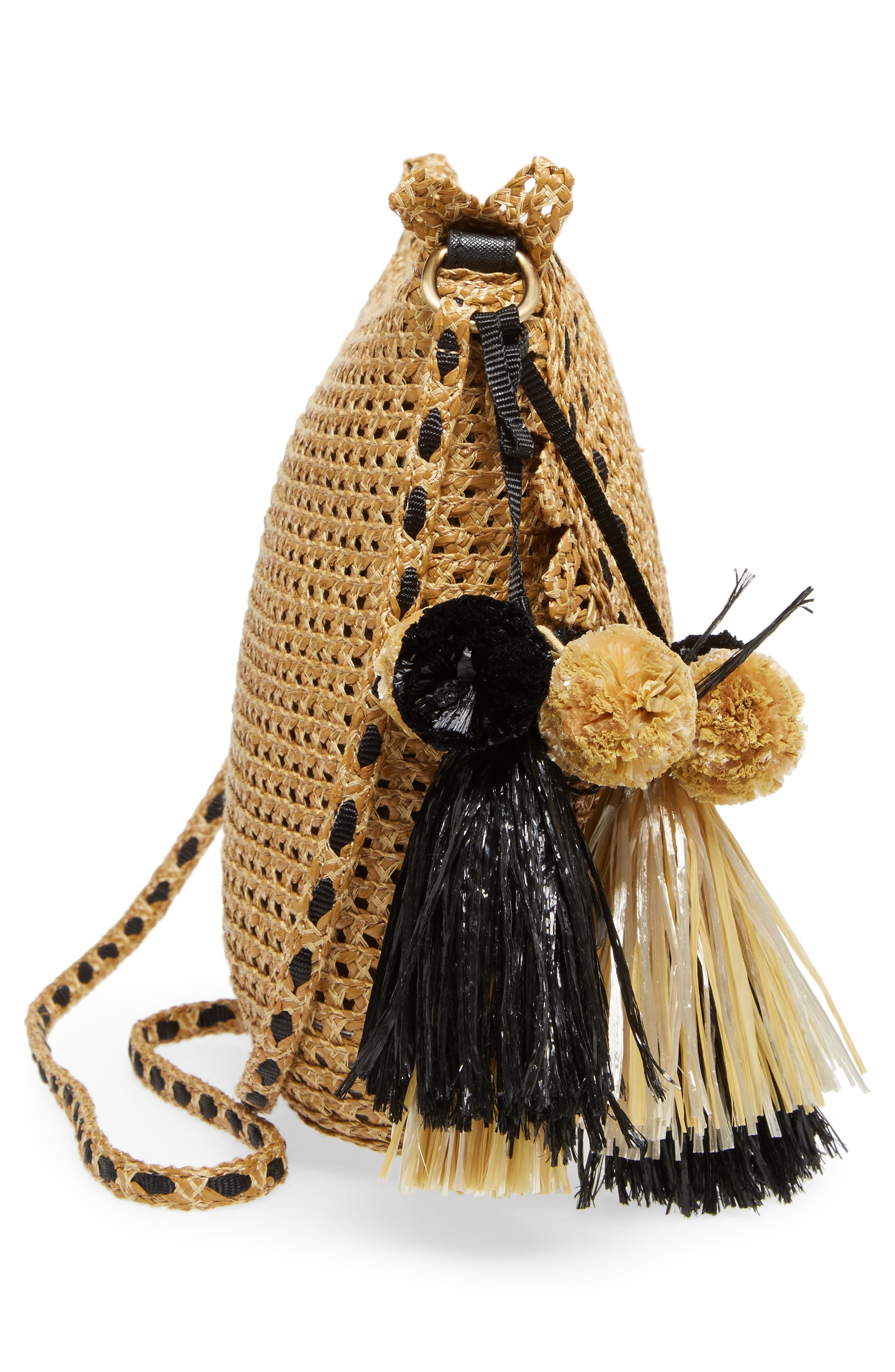 Brigitte Squishee® Shoulder Bag, Alternate, color, NATURAL/ BLACK