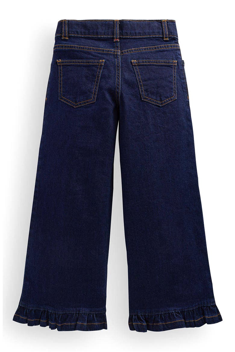 Kids' Frill Hem Wide Leg Jeans, Alternate, color, DENIM