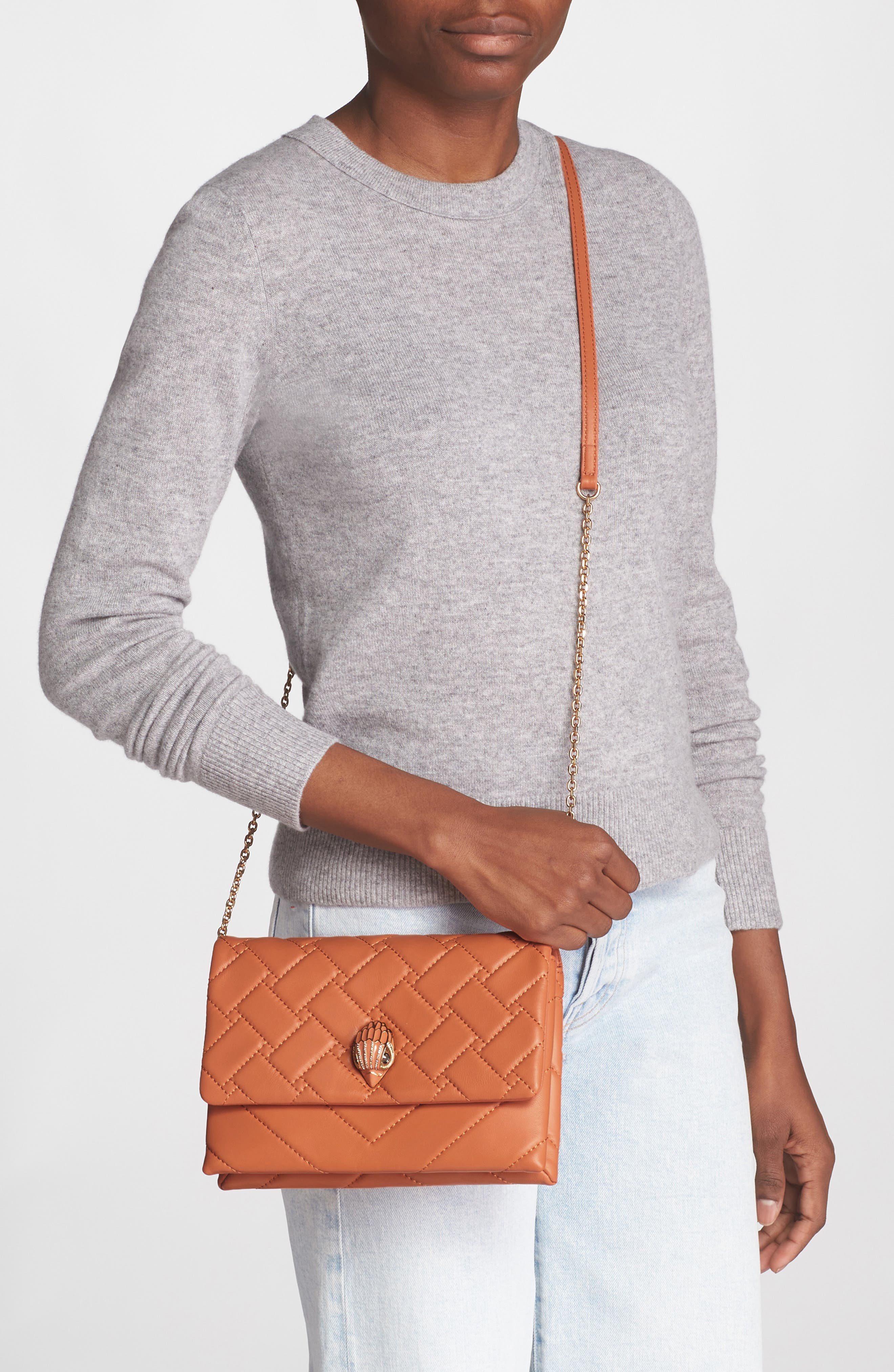 Kurt Geiger London Kensington Duet Quilted Crossbody Bag, Alternate, color, 