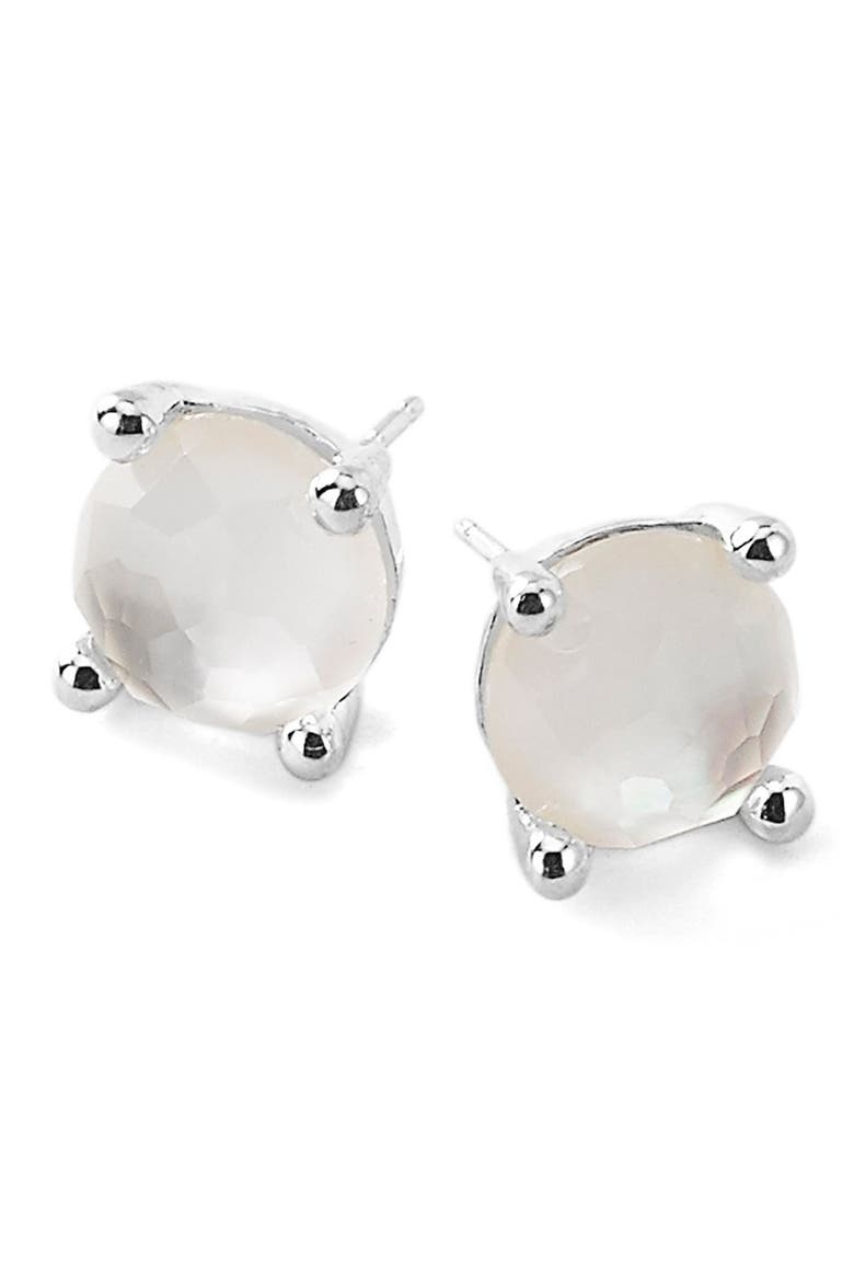 'Rock Candy' Mini Stud Earrings, Main, color, SILVER