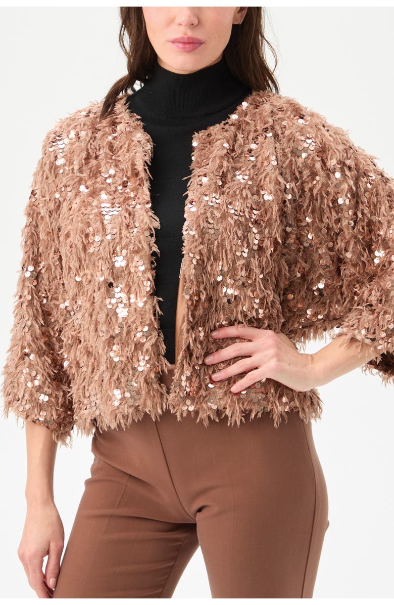 Trina Turk Oller Faux Fur Coat, Main, color, Boudoir Beige