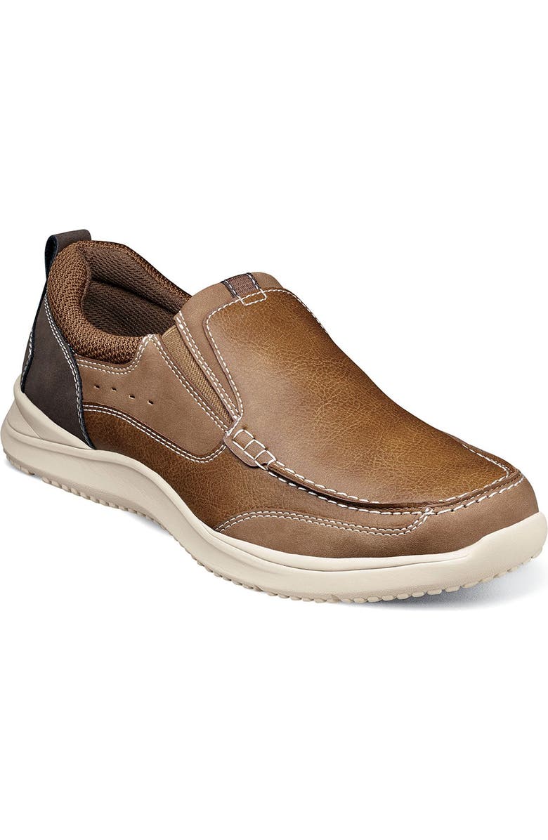 NUNN BUSH Conway Moc Toe Slip-On Sneaker - Wide Width Available, Main, color, Tan