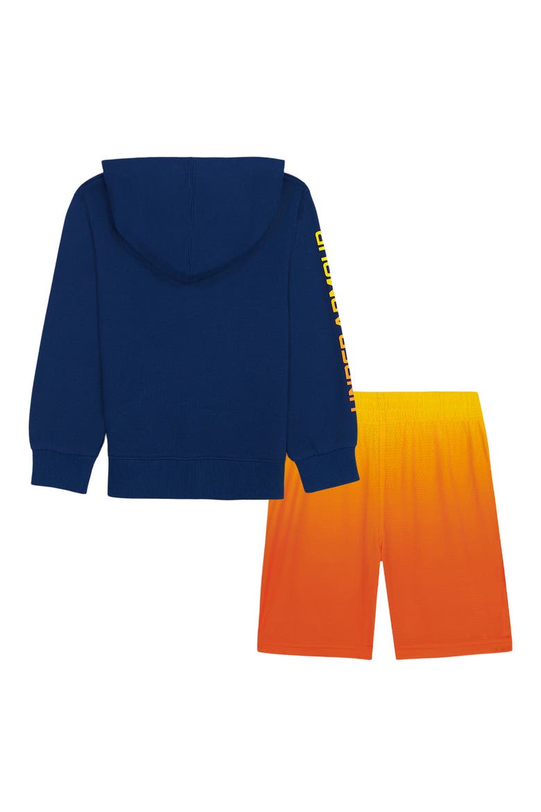 Kids' Rival Fade Hoodie & Shorts Set, Alternate, color, BLACKOUT NAVY