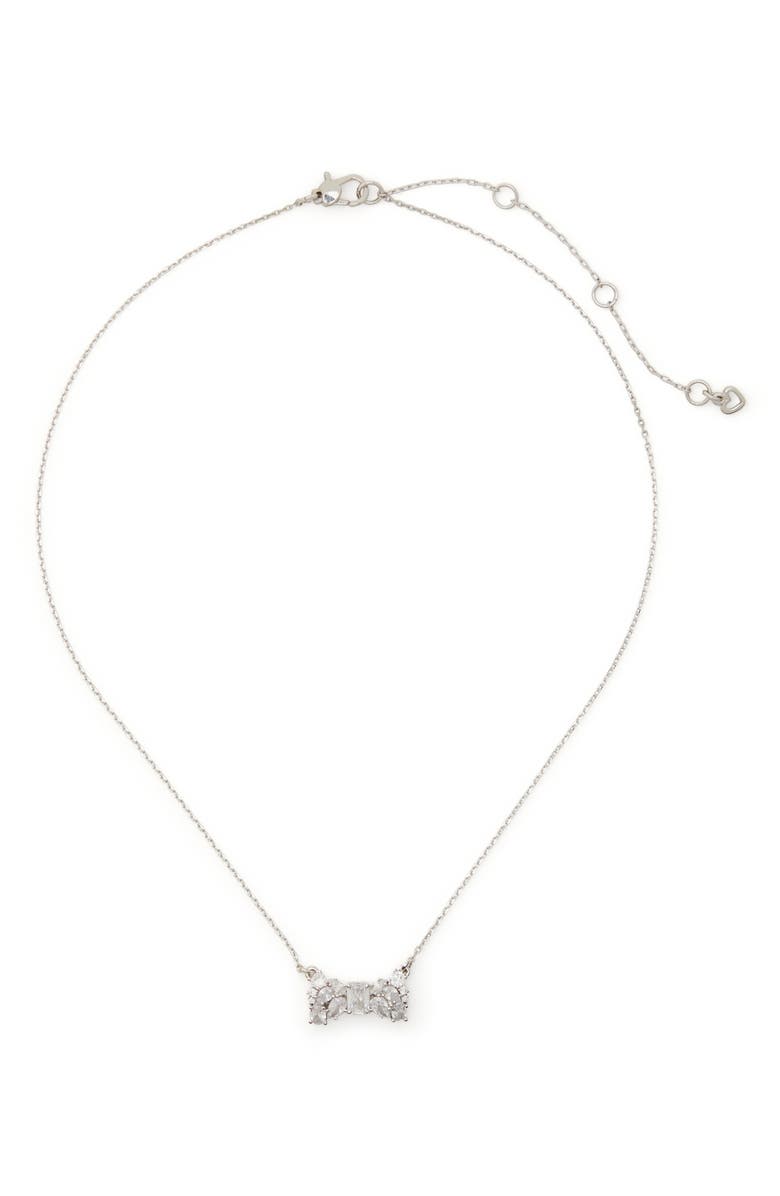 Kate Spade New York mini bow pendant necklace, Alternate, color,