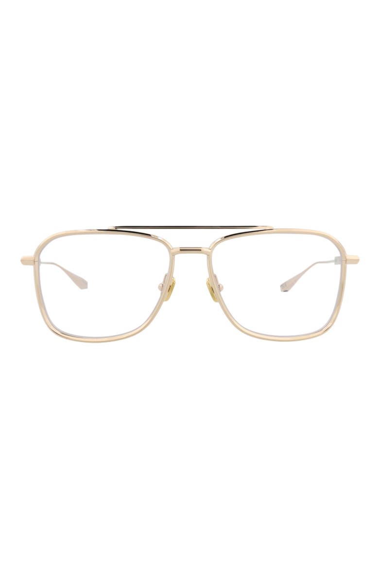 55mm Square Optical Glasses, Main, color, GOLD GOLD TRANSPARENT