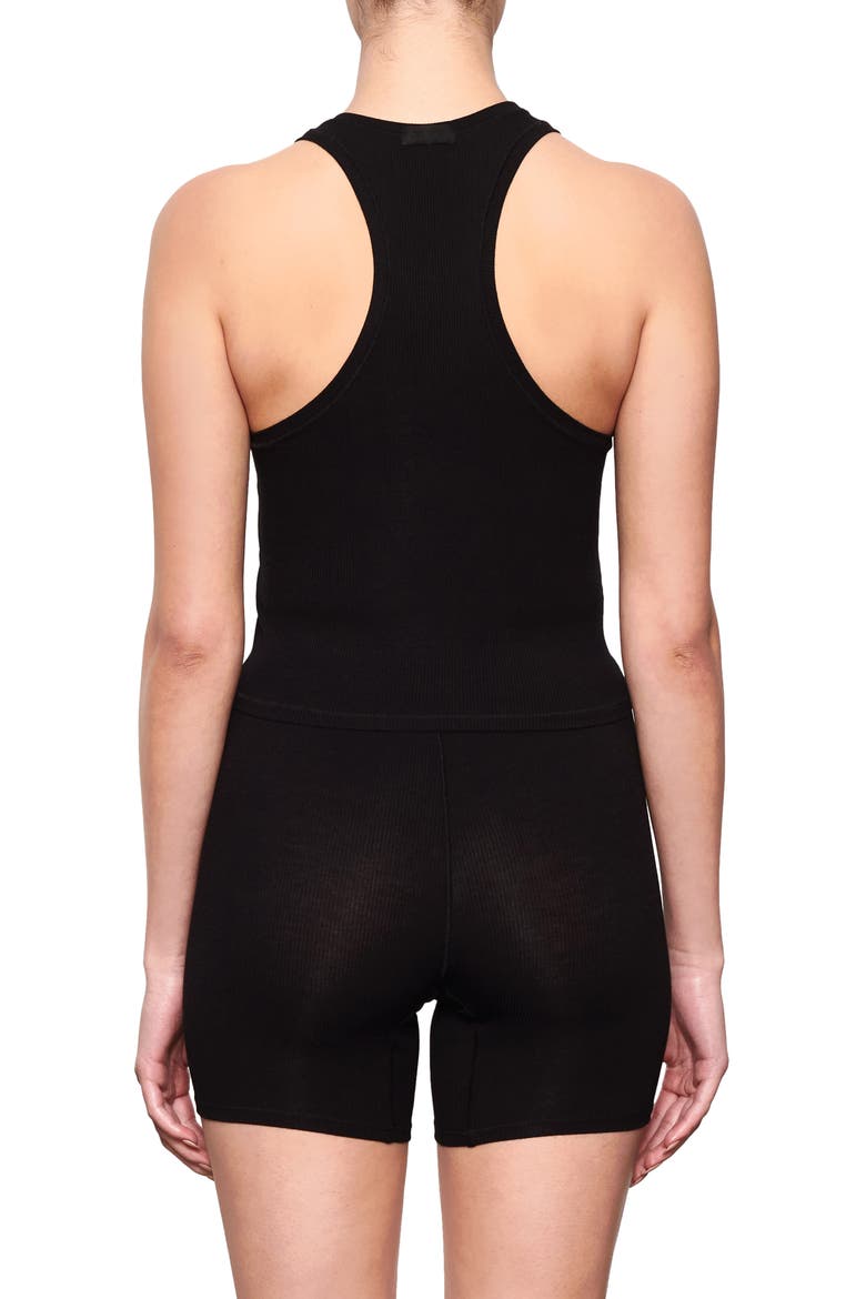 Soft Lounge Racerback Tank, Alternate, color, ONYX