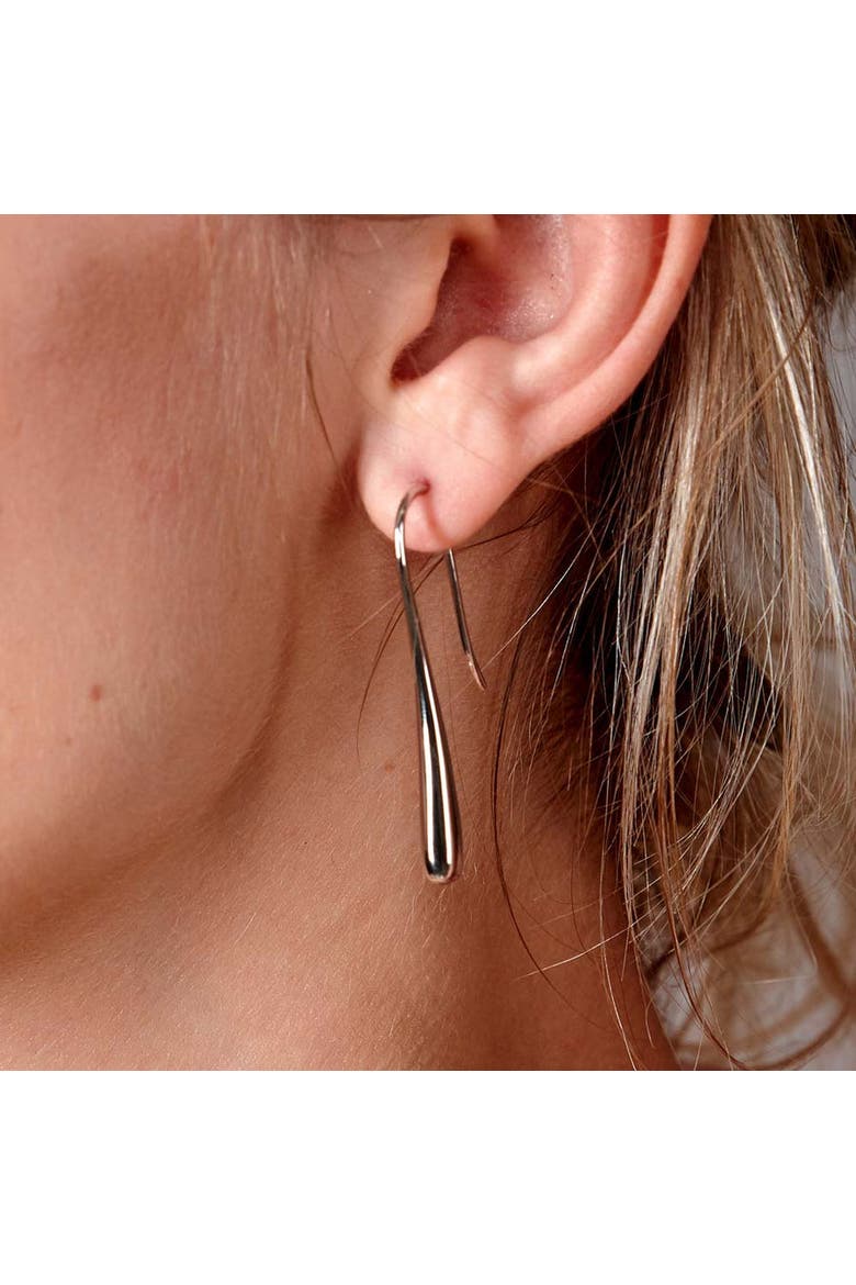 Solid Drop Earrings, Alternate, color, Sterling Silver
