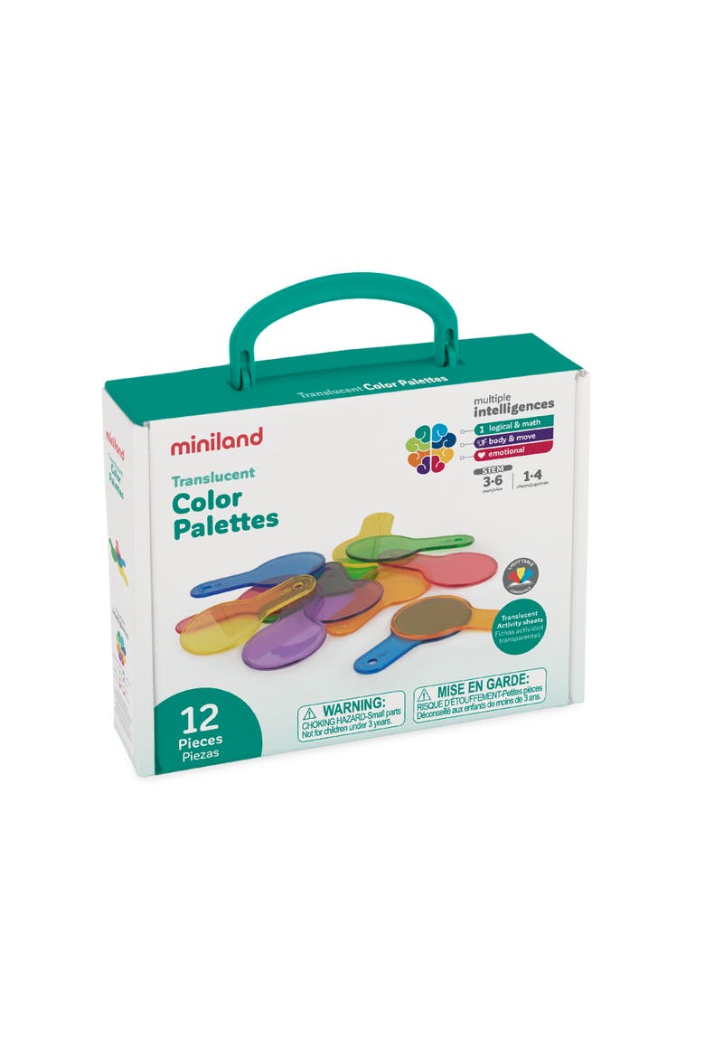 Translucent Color Palettes 12 Pcs, Alternate, color, Blue-Green Multi