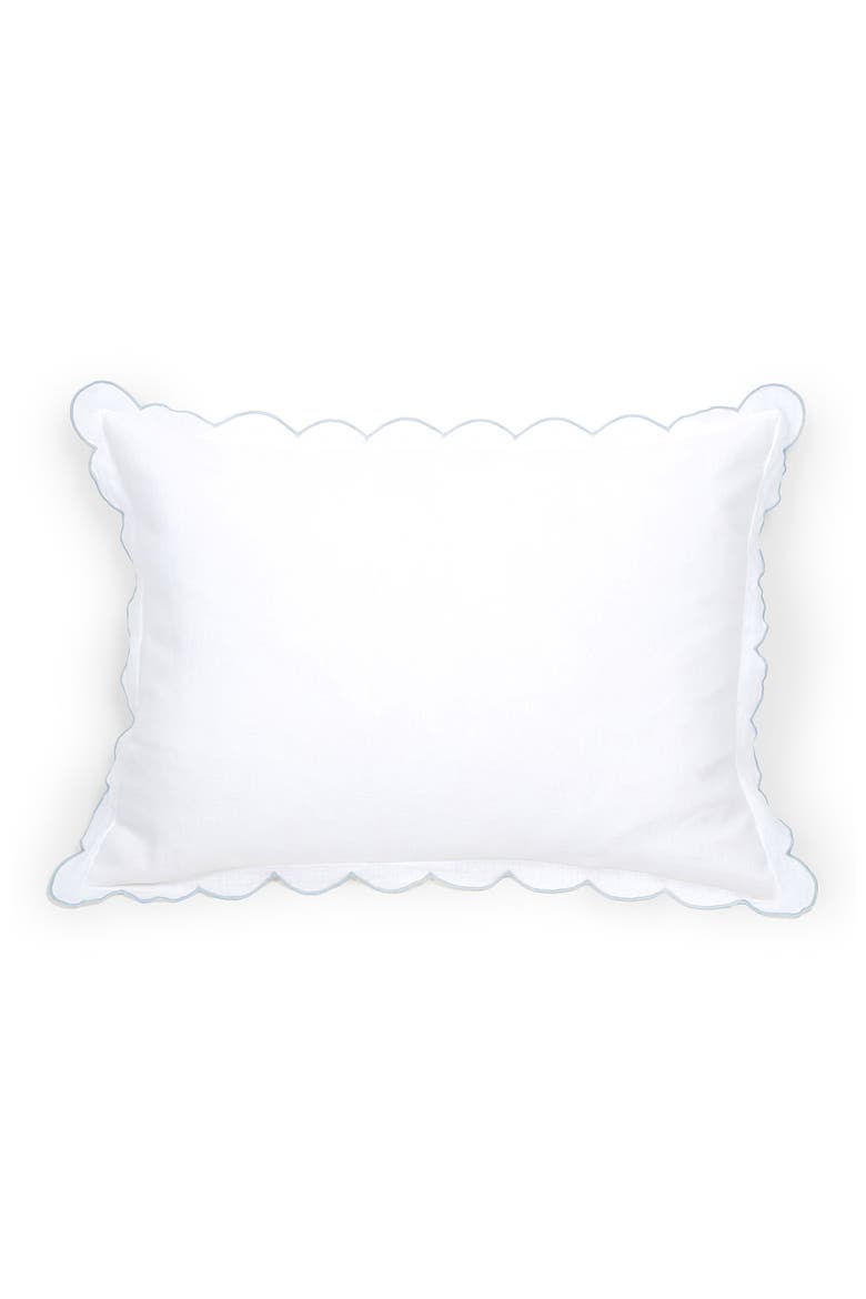 Kelly Linen Sham, Main, color, WHITE/ FRENCH BLUE