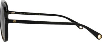 Gucci 57mm Aviator Sunglasses | Nordstromrack