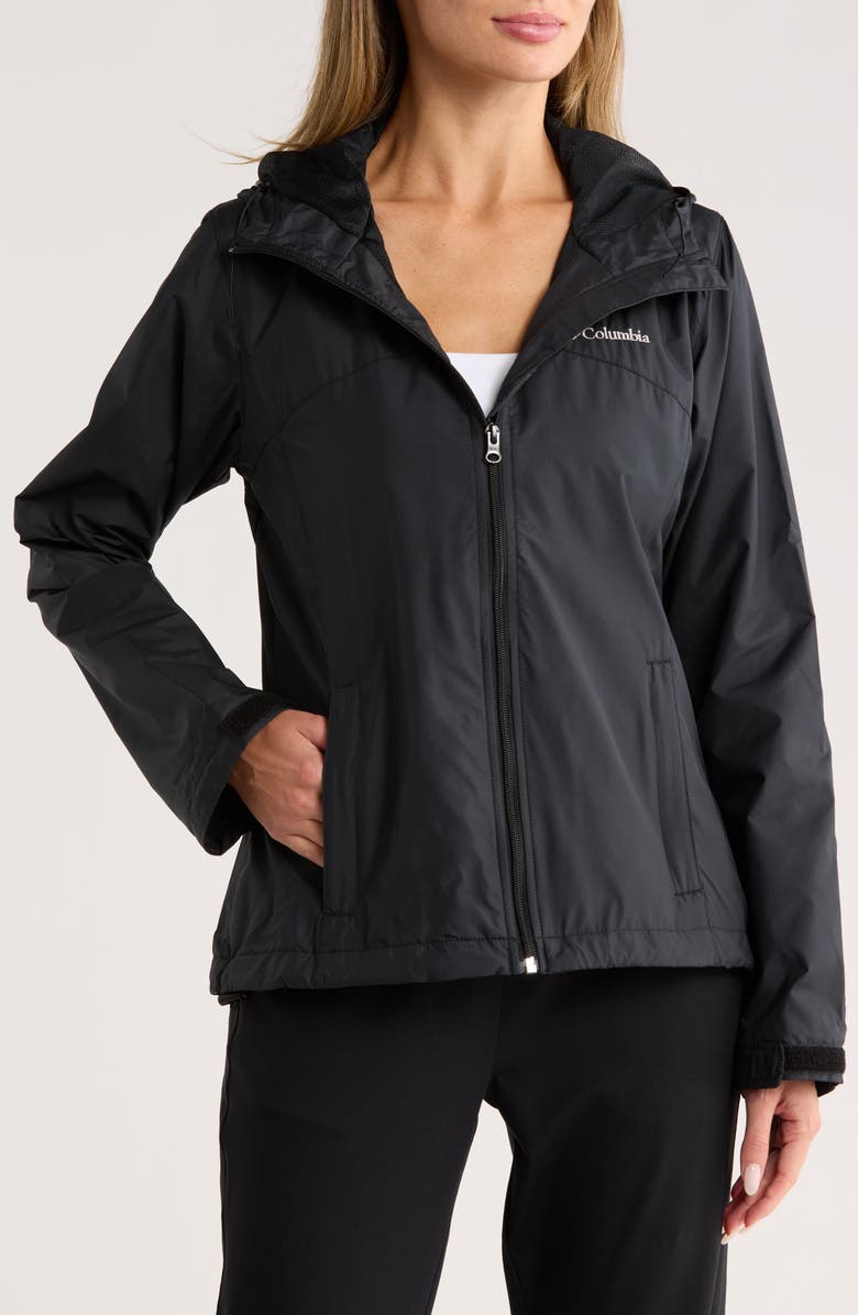 Columbia Zuma Stack III Water Repellent Hooded Jacket, Main, color, Black