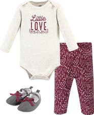 Hudson Baby Girl's Long-Sleeve Bodysuit, Pants, and Footwear Outfit