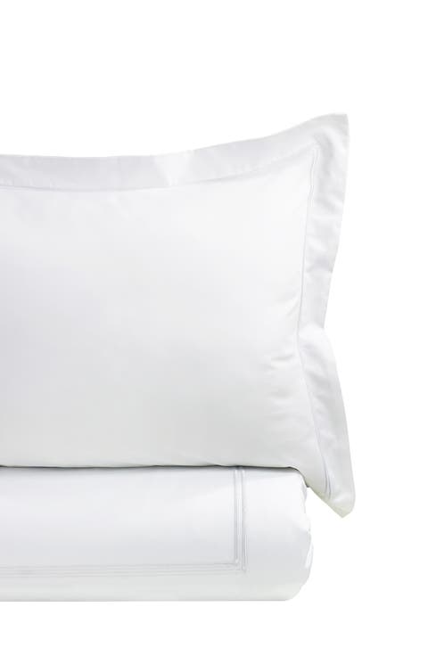 Dual Stripe Embroidered 600 Thread Count Cotton Duvet Set