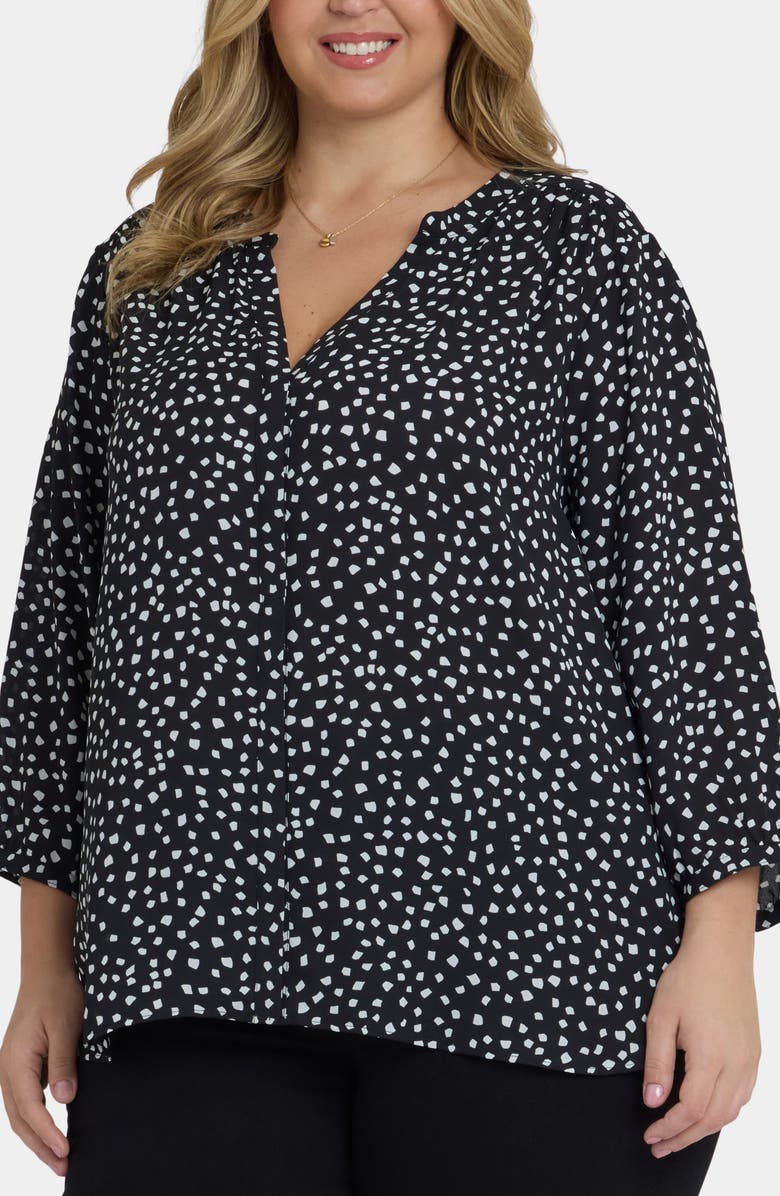 NYDJ Pintuck Top, Main, color, Francoise Dots
