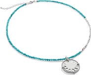 Monica Vinader Beaded Sun Pendant Necklace