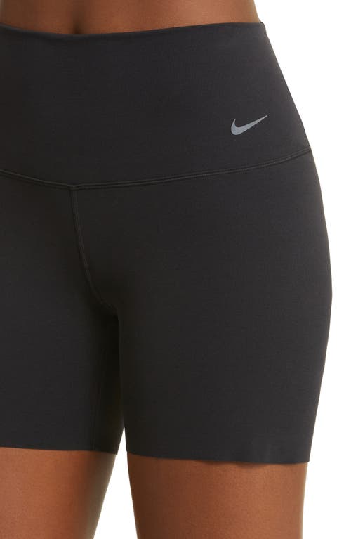 Nike Zenvy Gentle-support High-waisted 5-inch Biker Shorts In Black