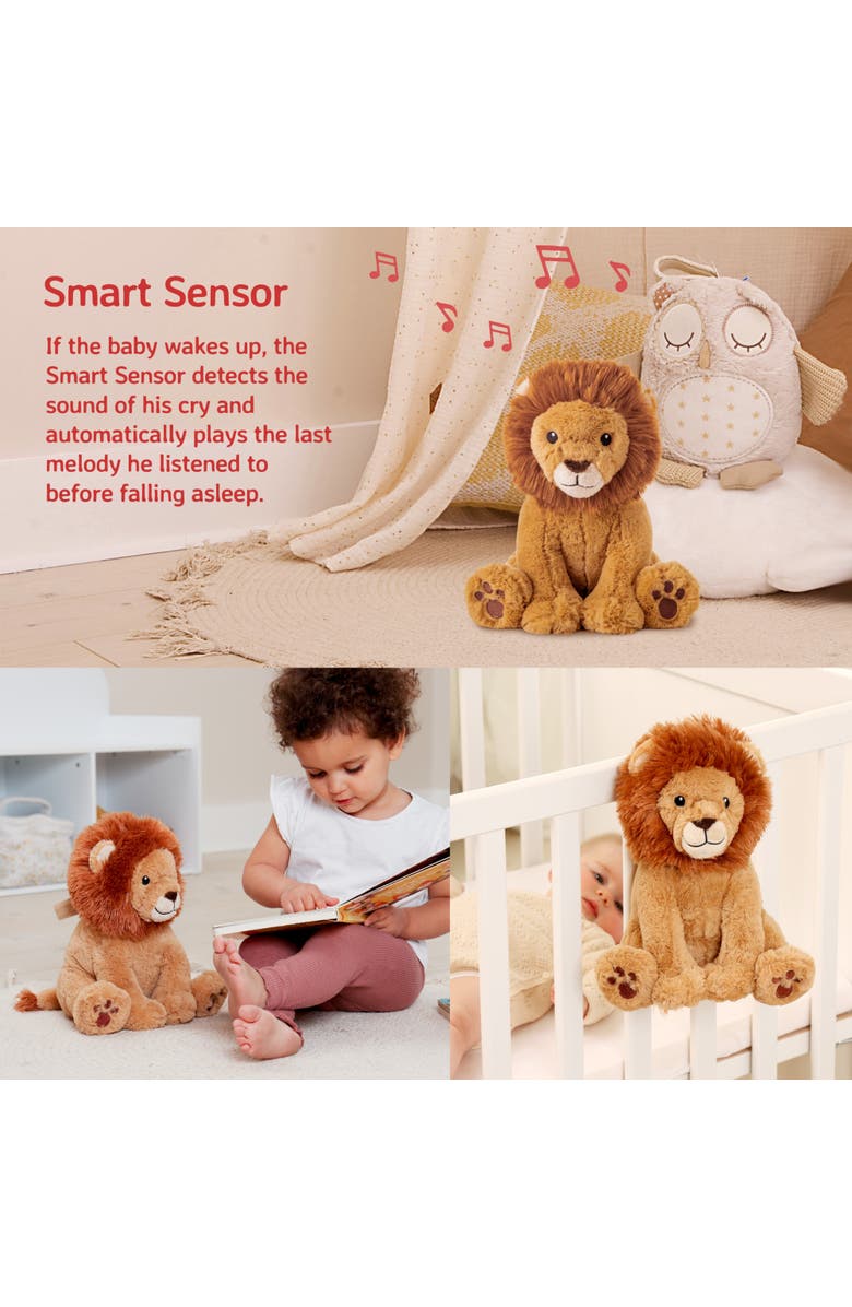 Cloud B Louis the Lion Smart Sensor - Plush Toy & Baby Sleep Sound Soother, Alternate, color, Brown