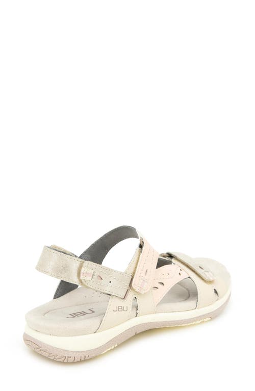 Jbu Stephie Strappy Sandal In Chalk/rose/metallic