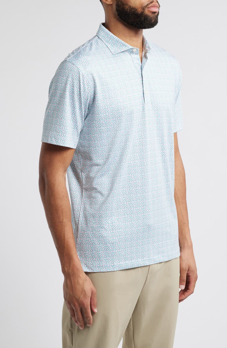 johnnie-O Springwood Scatter Print PREP-FORMANCE Golf Polo, Alternate, color, Porto Pink
