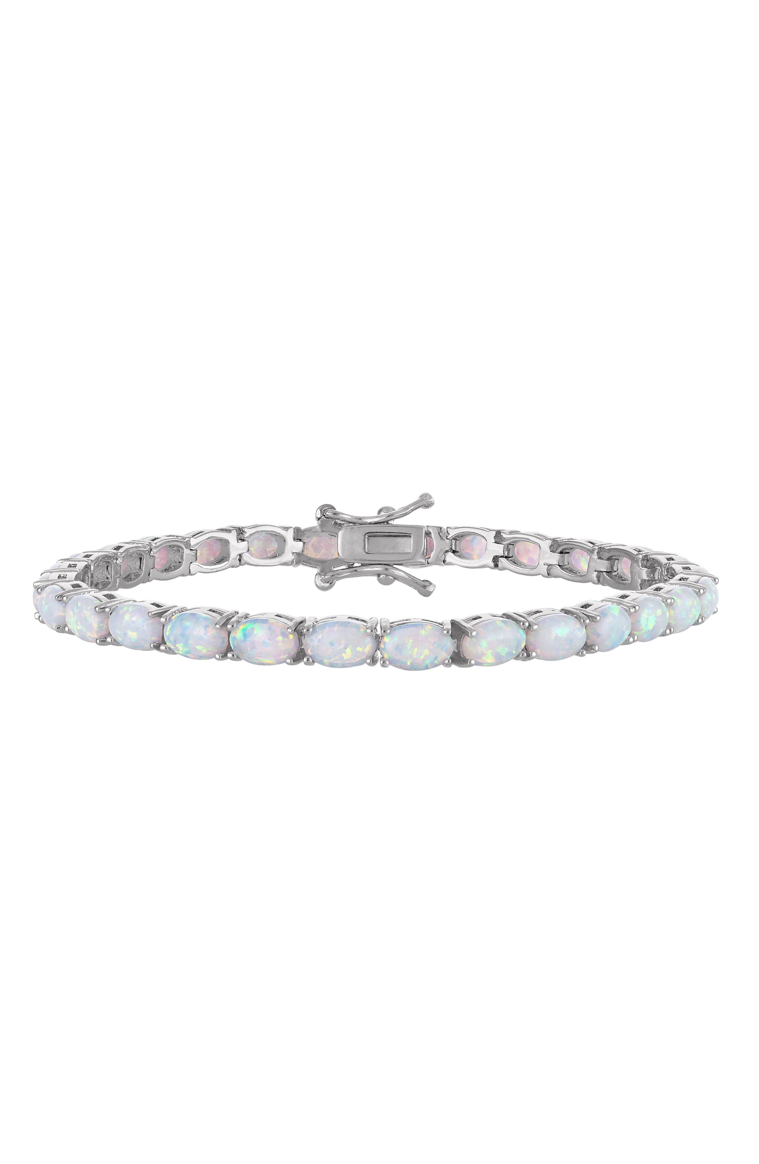 FZN Synthetic Opal Tennis Bracelet