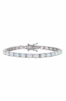Synthetic Opal Tennis Bracelet