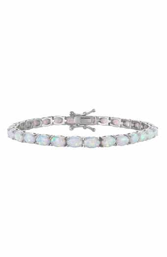 Synthetic Opal Tennis Bracelet