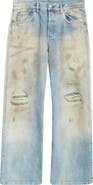 Acne Studios 2021 Penicillin Distressed Loose Fit Wide Leg Jeans
