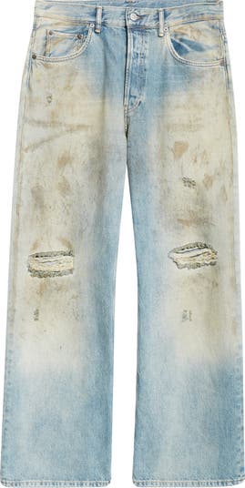 Acne Studios 2021 Penicillin Distressed Loose Fit Wide Leg Acne Studios 2021 Penicillin Distressed Loose Fit Wide Leg