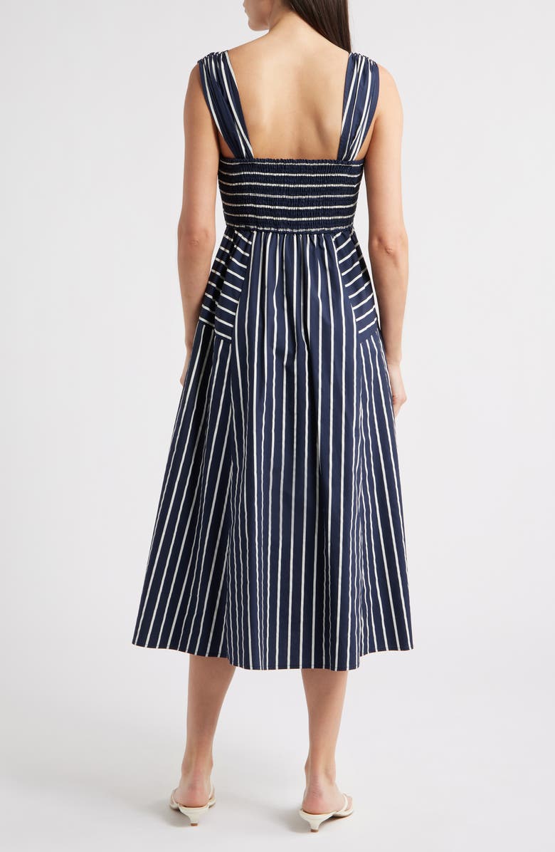 ZOE AND CLAIRE Mixed Stripe Sleeveless Sundress, Alternate, color, Navy