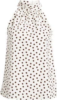 Anne Klein Shirred Neck Sleeveless Top