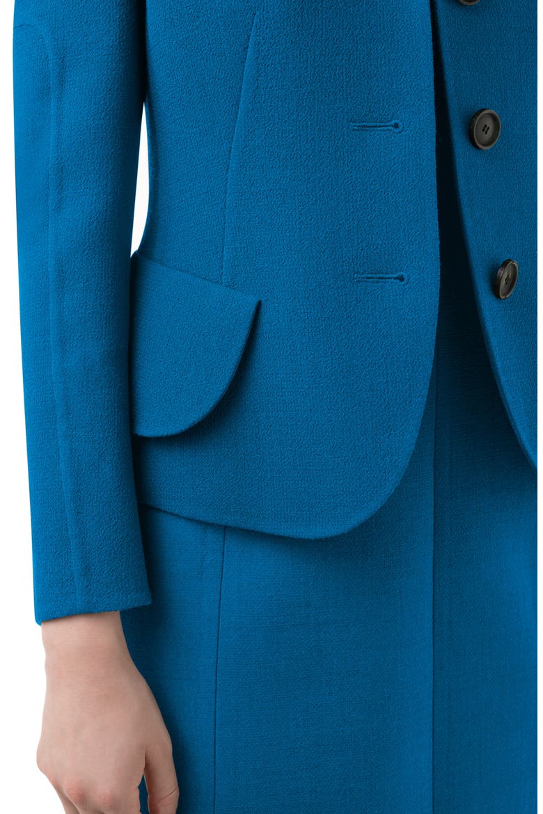 Lausanne Crop Double Face Virgin Wool Jacket, Alternate, color, CYAN
