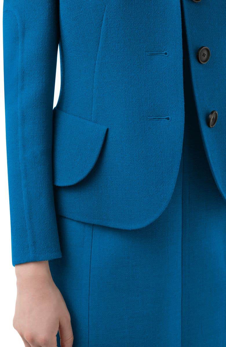 Akris Lausanne Crop Double Face Virgin Wool Jacket, Alternate, color, 