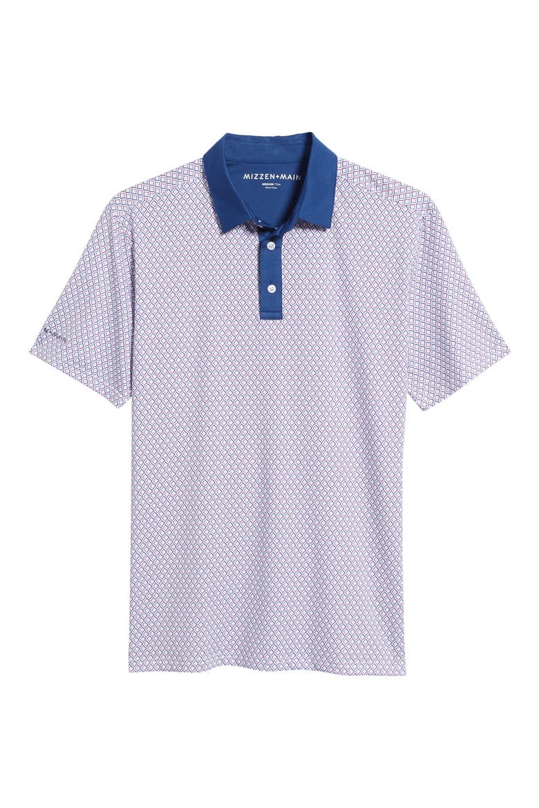 Versa Performance Golf Polo, Alternate, color, PURPLE WINE DIAMOND PRINT