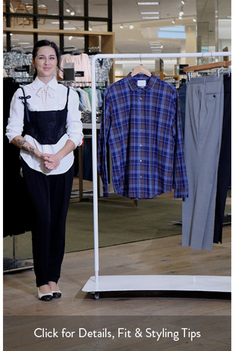 Hutcheson Standard Fit Plaid Cotton Twill Button-Up Shirt video