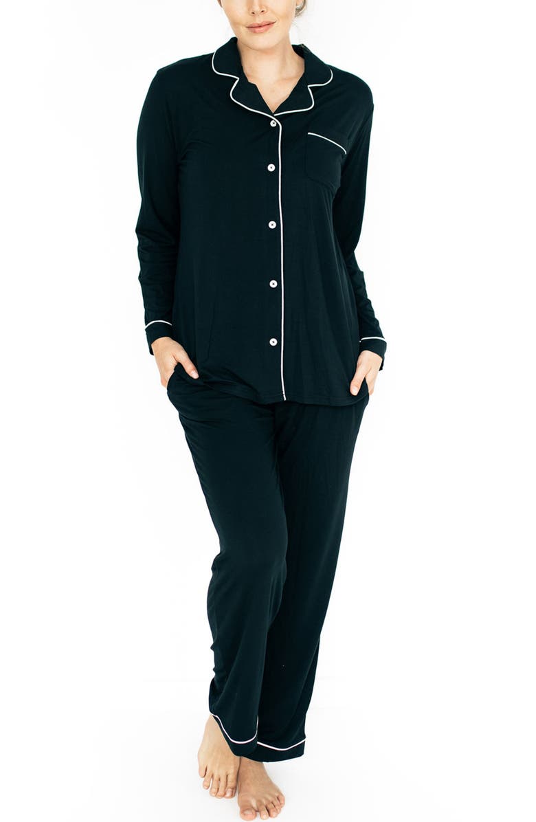 Kindred Bravely Clea Long Sleeve Pajama Set, Main, color, Black
