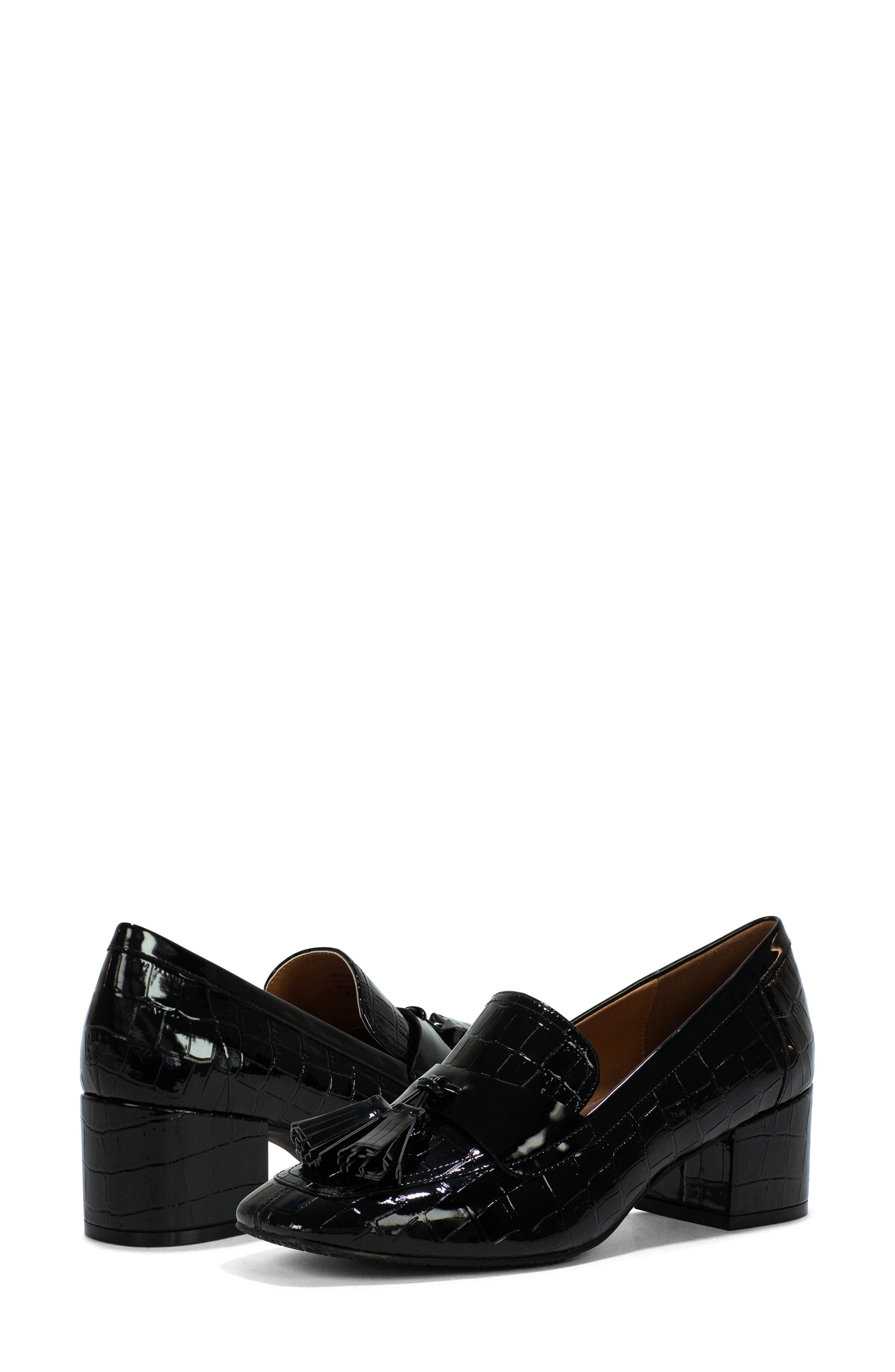 Donald Pliner Kressida Croc Embossed Tassel Loafer, Alternate, color, 