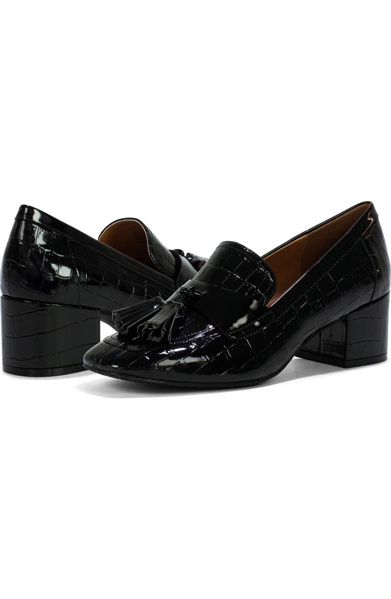 Donald Pliner Kressida Croc Embossed Tassel Loafer, Alternate, color,