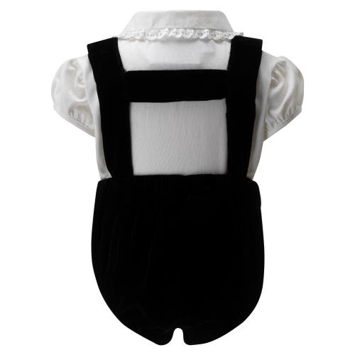Rachel Riley Eloise Infant Silk Velvet Romper Set