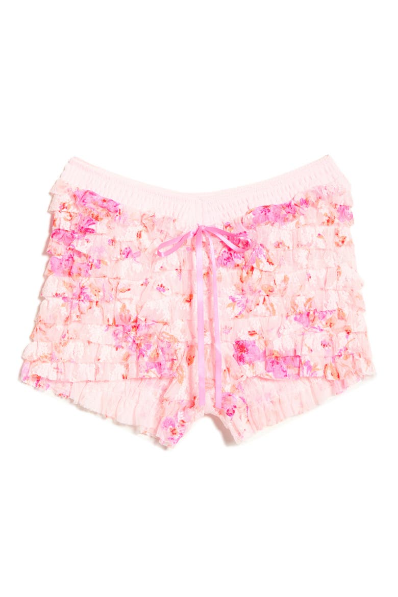 Feeling For Lace Boxer Shorts, Alternate, color, PETAL PINK COMBO