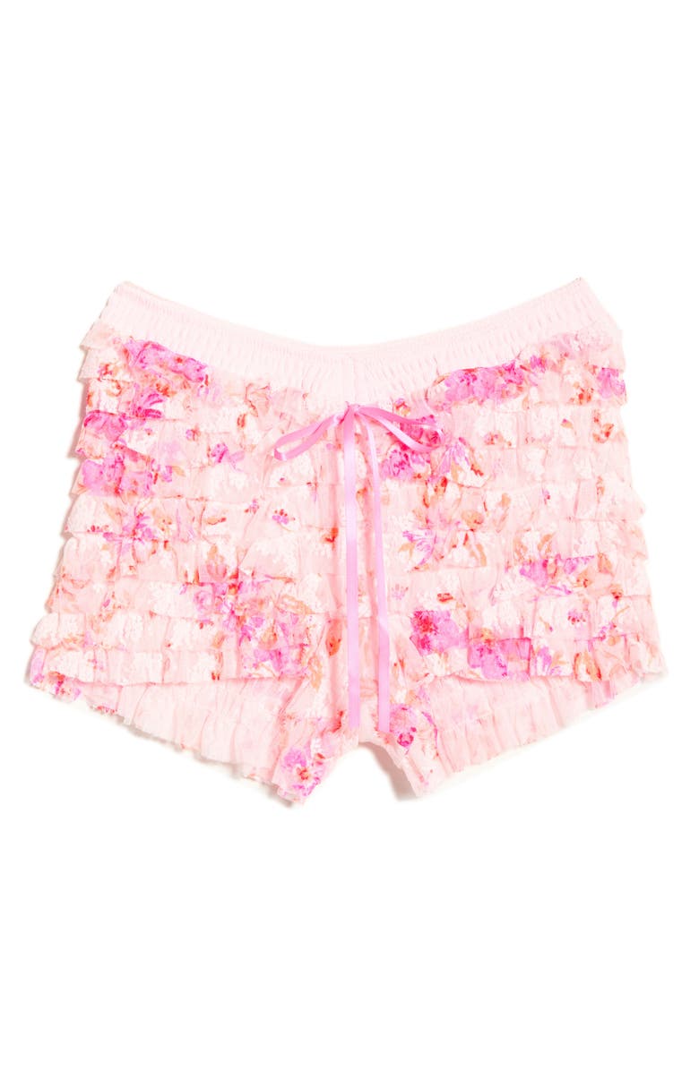 Free People Feeling For Lace Boxer Shorts, Alternate, color, Petal Pink Combo