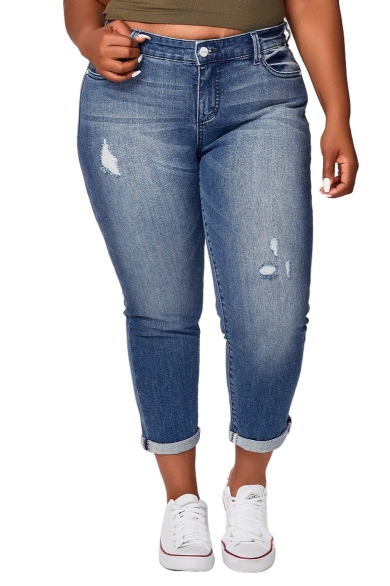 Mid Rise Crop Boyfriend Jeans, Main, color, VALENTINA