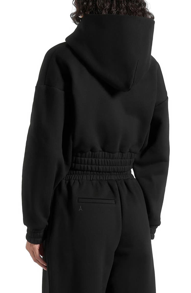 Manière De Voir Josiane Relaxed Zip Through Hoodie, Alternate, color, Black