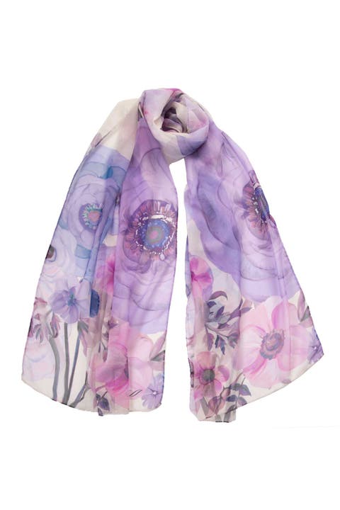 Campo de' Fiori - Long Sheer Silk Scarf for Women