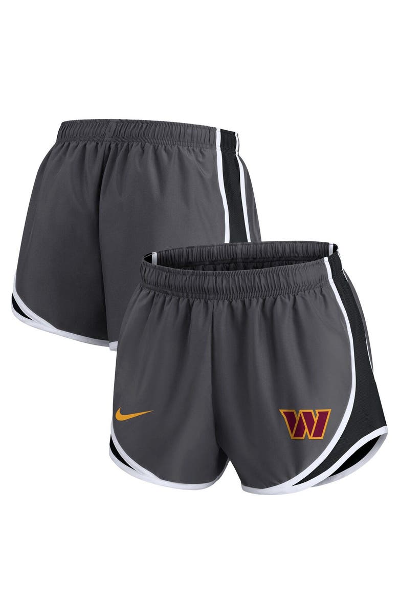 Nike Women's Nike Charcoal Washington Commanders Logo Performance Tempo Shorts, Main, color, Charcoal
